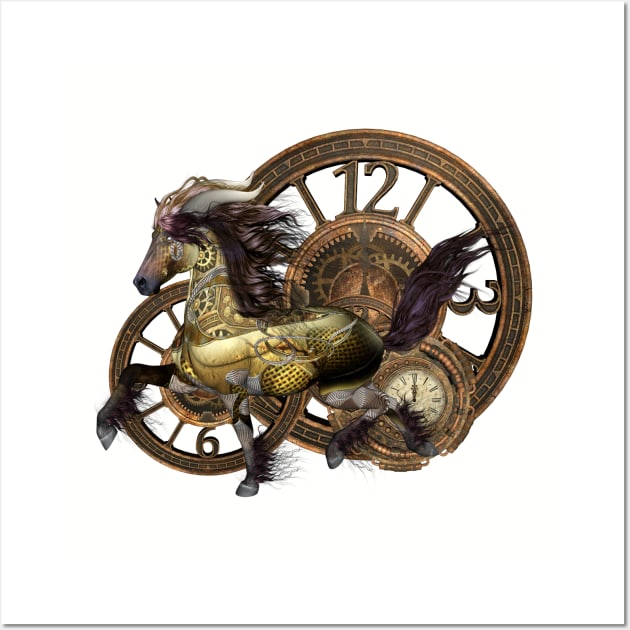 Unique Steampunk horse clocks and gears Wall Art by Nicky2342